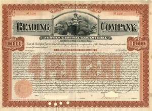 Reading Co. Issued to William Waldorf Astor - Bond
